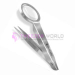Professional Stainless Steel Tweezers with Magnifying Glass