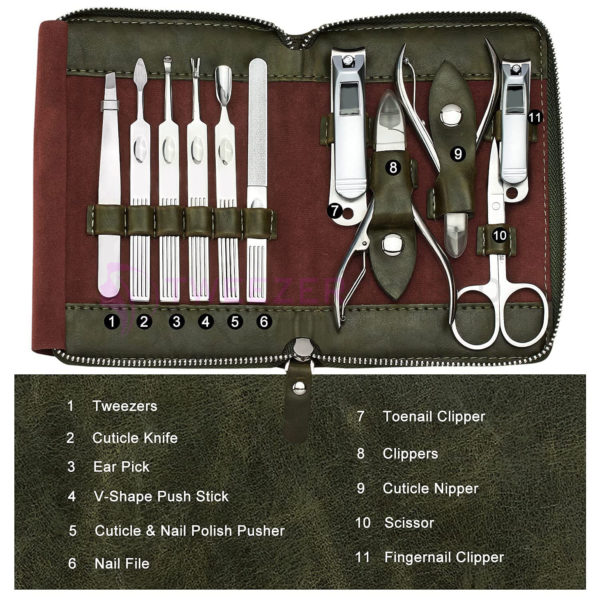 Nail Kit 11 in 1 pedicure kit Manicure Pedicure Tools kit with Travel Case