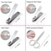Pedicure Manicure Kit Nail Clippers Set of 12Pcs Professional Grooming Kit