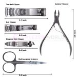 Manicure Pedicure Set Nail Clippers 10 Pcs Stainless Steel Kit for nail