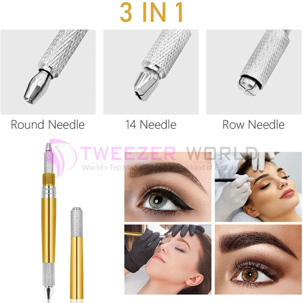 Microblading Pen with needles Permanent Makeup Pen for Eyebrow Tattoo