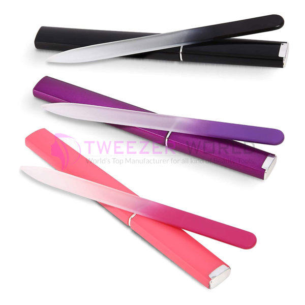 The Best Quality Crystal Nail File with Case, Glass Fingernail File for Nails