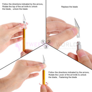 Brand Quality 4 Pcs Nail Knife with 40 Pieces Stainless Steel Blades Kit