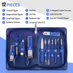 Professional Pedicure Kit Nail Tools 18 in 1 with Luxurious Travel Case
