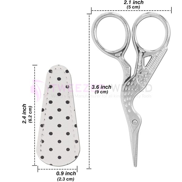 Professional High Quality Small Sewing Scissors with Leather Cover