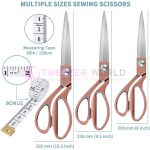 Professional Fabric Scissors for Fabric, Craft Sewing Tailor Scissors Set
