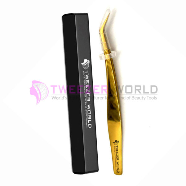 Amazon Best Selling VETUS Gold Plated Professional Eyelash Tweezers