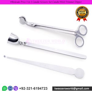 Wholesale Price 3 in 1 Candle Scissors Set Candle Wick Trimmer Dipper