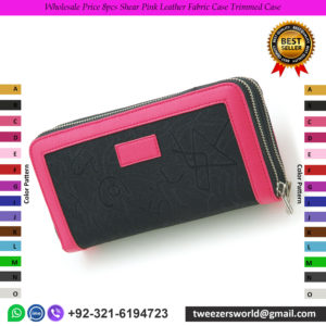 Wholesale Price 8pcs Shear Pink Leather Fabric Case Trimmed Case