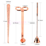 Top Quality 3Pcs Wick Candle Rose Gold Candle Tool With Candle Snuffer