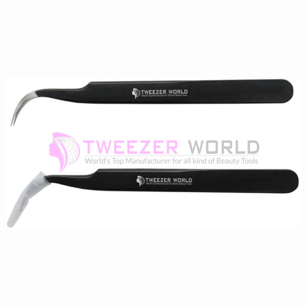 Premium VETUS Tweezers Black Powder Coated Best Lash Tweezers