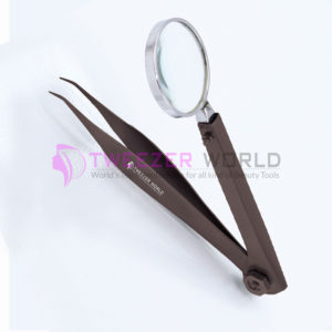 Brown Color Magnifying Glass Best Magnifying Tweezers