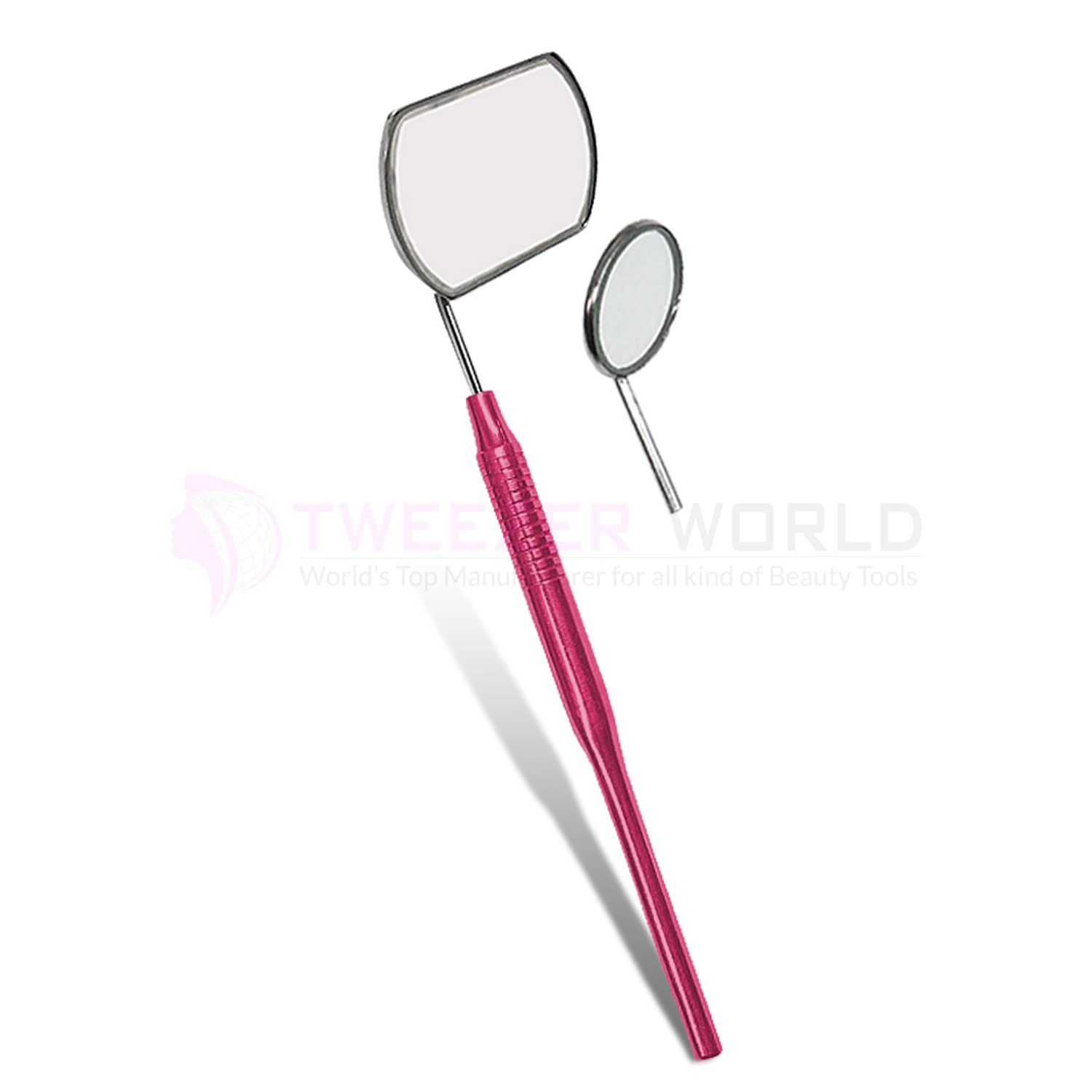 High Quality Pink Hollow Handle Extension Lash Mirror