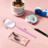 Professional Eyelash Mirror Pink Handle For Eyelash Extensions