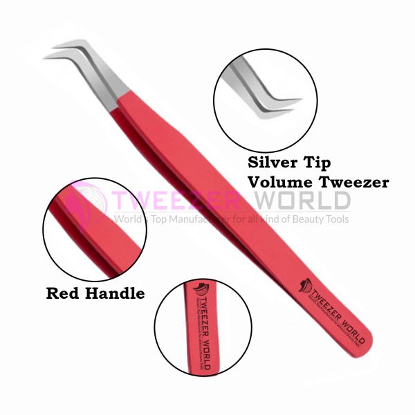 Eyelash Extension Red Handle Best Eyelash Volume Tweezers