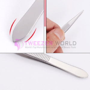3pcs Glossy Silver Round Tip Hair Removal Eyebrow Tweezers Set