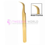 Top Rated VETUS High Quality S-Curved Gold Eyelash Tweezers