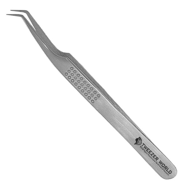 Professional Dotted Grip Lash Tweezers Stainless Steel Eyelash Tweezers