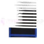 39 Pieces Professional ESD Anti-Static Stainless Steel Tweezers set