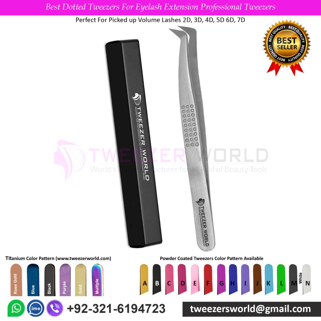 Best Dotted Tweezers For Eyelash Extension Professional Tweezers