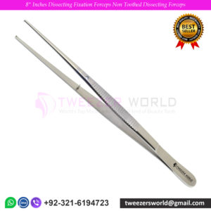 8" Inches Dissecting Fixation Forceps Non Toothed Dissecting Forceps
