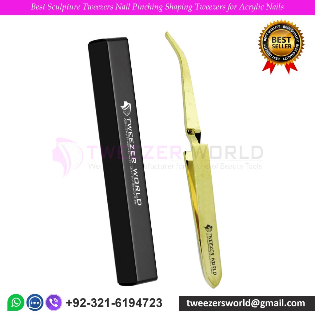 Best Sculpture Tweezers Nail Pinching Shaping Tweezers for Acrylic Nails