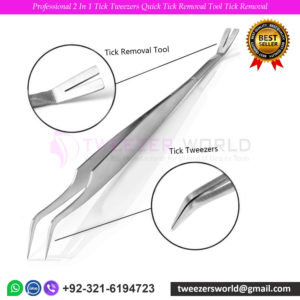 Professional 2 In 1 Tick Tweezers Quick Tick Removal Tool Tick Removal