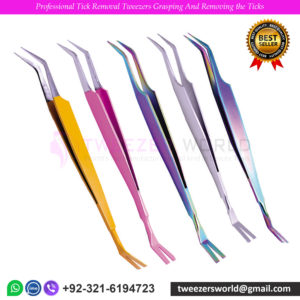 Professional Tick Removal Tweezers Grasping And Removing the Ticks