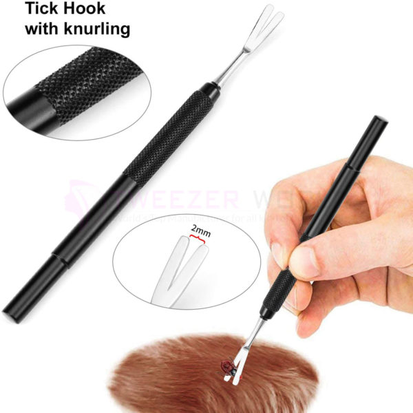 Premium Tick Removal Kit Tick Remover Hook Tweezers Use for Pets